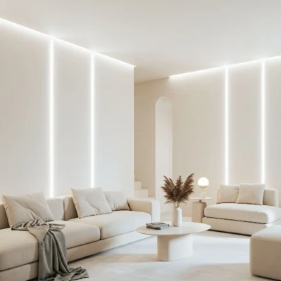 لاین نوری روی دیوار بازسازی خانه